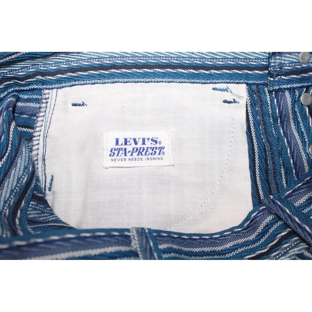 Vintage 70s 80s Levi’s Sta-Prest Striped Pants Hippie Eclectic Flare‎ Rare